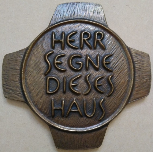 Bronze wandkreuz - bronze,