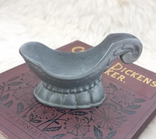 Vintage Brutalist Retro Danish Gerotin Zinn Zinn Pfeife oder Salzschale Halter Behälter