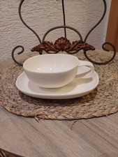 Villeroy Boch Premium Porzellan Bone China Teetasse mit Untertasse Top Zustand 