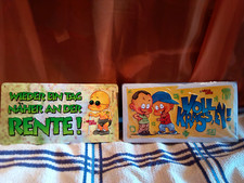 2 Blechschilder Windel Winni