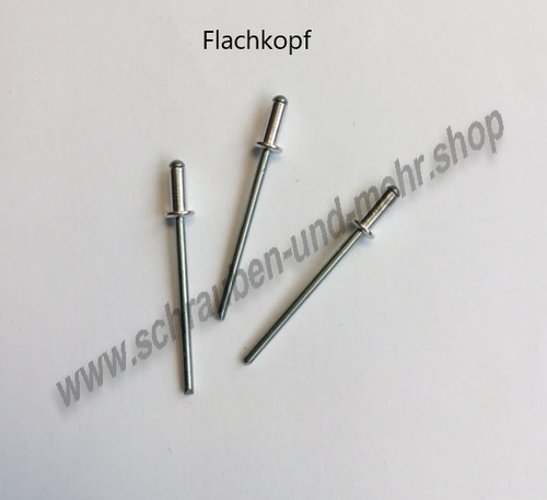 Blindniete flachkopf niete 8 - flachkopf,