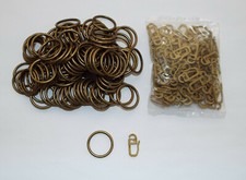 100 Metall Gardinenringe messing antik für Vorhangstangen 12 mm - 16 mm - 20 mm 