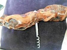 Schöner alter Korkenzieher aus Wurzelholz  - 19 cm großer Griff