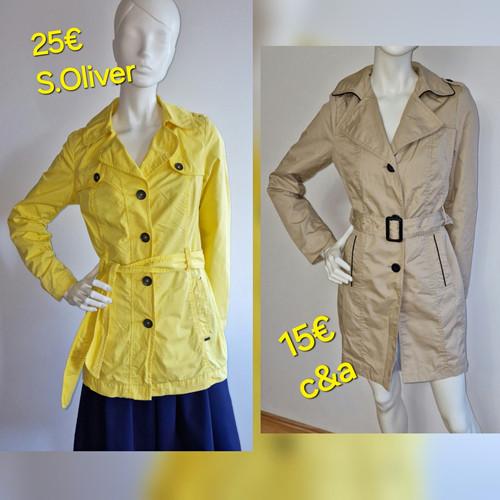 Oliver damen trenchcoat gelb - s.oliver,