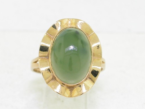 Jade ring 333 gelbgold - jade, 8kt