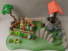 Playmobil Bauerngarten Garten mit Tieren und Brunnen Bauer und Bäuerin