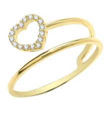 Herz Wickelring 9 kt Gelbgold
