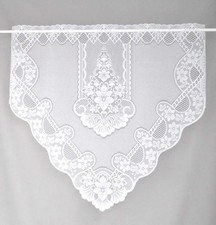 Scheibengardine Balkontür Blumen & Muster weiß 90/82cm