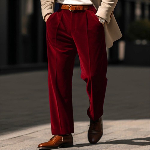 Herren samt hosen gerade beine - herren,