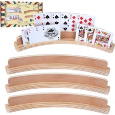 Holz Spielkartenhalter Set 4