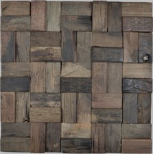 Paneel holzmosaik dunkelbraun - holzmosaik,