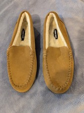 Lands End Suede Furry Lined