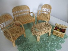 Korbmöbel Puppenstubenmöbel