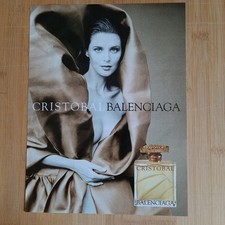 Cristobal Balenciaga Parfum 1999 Vintage Werbung Anzeige Reklame Advert yellowed