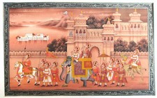 Seidenmalerei UDAIPUR Palast