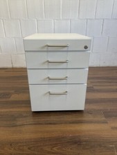 Solider kurzer Rollcontainer Bürocontainer 4 Auszüge weiß