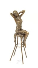 BRONZE SKULPTUR Frau auf