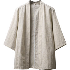 Herren Baumwolle Leinen Kimono