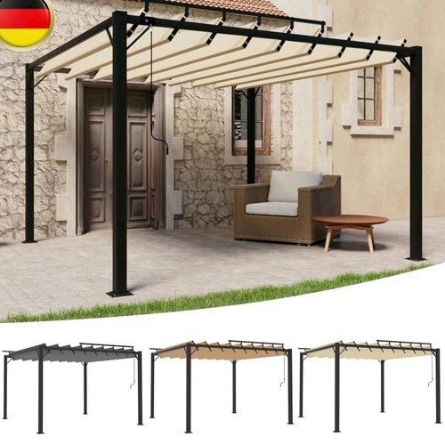 Pavillon mit lamellendach alu - mit,