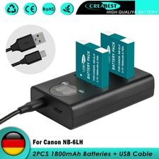 2× NB-6LH Akku Für Canon