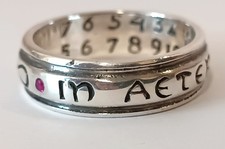 silberring rubin  Größe = 71