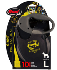 FLEXI Giant Professional L Gurt Rollleine 10 m schwarz neon-gelb NEU