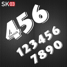 Startnummern Aufkleber mit