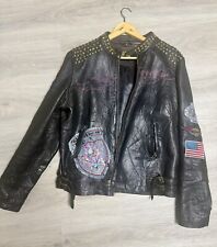 Ed hardy Lederjacke Größe M