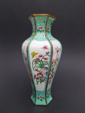 Sechseckige Emaille Vase China