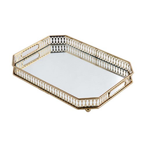 Metall serving tablett gold - metall,