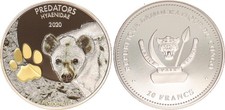 Kongo francs 2020 raubtiere - 20,