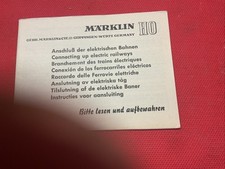 Märklin H0, Original Anschluss Bedienungsanleitung, Gebrauchsanleitung