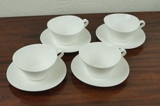 IKEA Bone China 4x Tassen mit Untertassen 21986 Porzellan Set weiss
