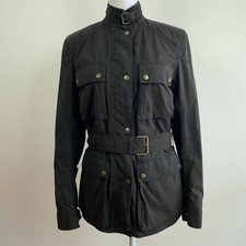 Belstaff Gold Label Jacke Parka Damen Anorak Kurzmantel Gr.42/S braun Baumwolle 