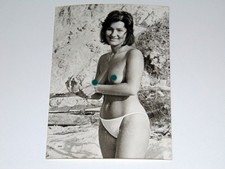 Vintage S/W Foto 15 x 10,5 cm - DDR 1970er - Frau Kunst Aktfoto Baden 12