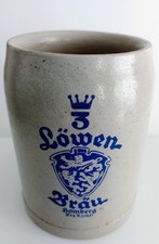 alter Bierkrug Drei-Löwen-Bräu Homberg Kassel 0,5L top Zustand