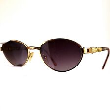 occhiali da sole VERSACE g42 oval sunglasses vintage brown gold medusa 90s gray