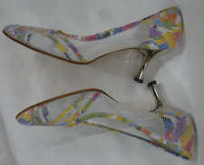 Traum BRUNELLA MADE IN ITALY Pumps Bunt + Transparent Echtleder Größe EUR 37 NEU