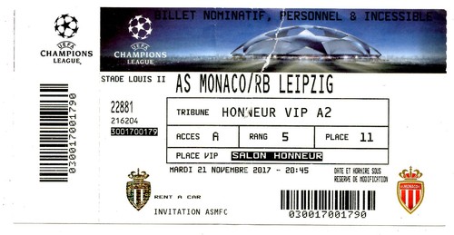 Ticket monaco rb - monaco,