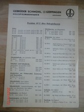 Gebrüder Schmohl Göppingen Flugmodelle Holzspielwaren  Preisliste  49/2 + Abb