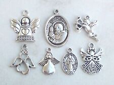7x Anhänger-Set Engel Schutzengel Charms Engelchen Schmuck Deko Perlen Basteln