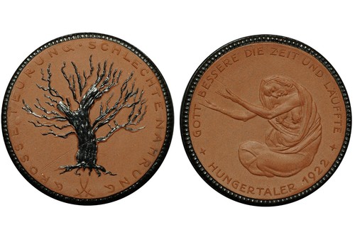 Inflation porzellan medaille - inflation:, porzellan-medaille