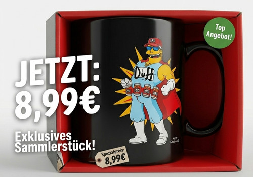 Die simpsons duff beer tasse - simpsons,