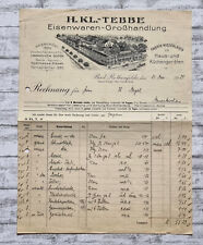 1929 Tebbe Eisenwaren Küchengeräte Eimer Bad Rothenfelde Neuenkirchen Rechnung