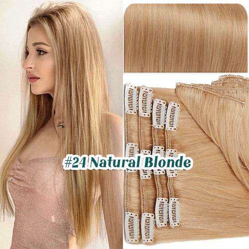 Echthaar clip extensions - clip, in
