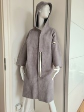 NEU Fleecemantel Mantel mit Kapuze Gr. XL oversized grau