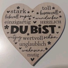 Holz-Herz/ DU BIST..../