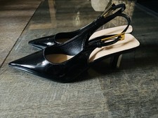 Slingpumps Gr.41 Lack Schwarz