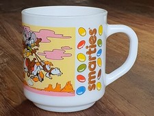 Smarties Henkelbecher, 1992 Disney, Tick, Trick & Track auf Pferd reitend.