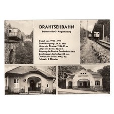 AK Eisenbahn, Drahtseilbahn Augustusburg, Standseilbahn Berg-u. Talstation, 1969